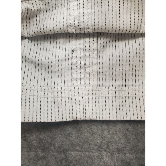 Women's Free People White & Black Pinstripe Mini Skirt Size 0 Stretchy - Picture 7 of 7